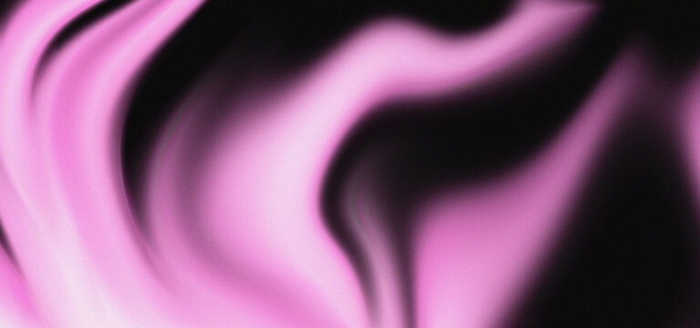 Abstract flowing fabric texture with vibrant pink and deep black swirls.