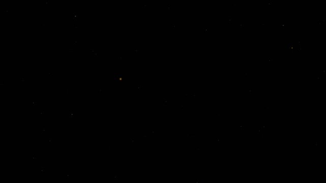 Tiny glowing golden ember particles drifting slowly against a dark pitch black background, creating a mesmerizing abstract starfield overlay effect with serene mystical mood and subtle motion.