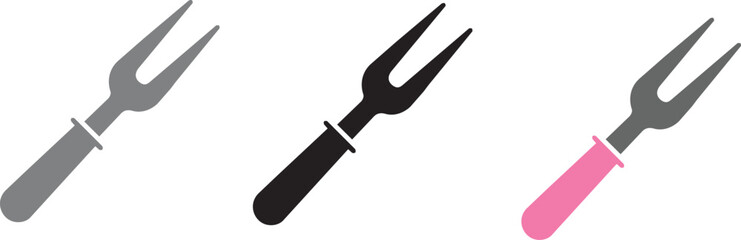 Fototapeta premium Kitchen_carving_fork_icons
