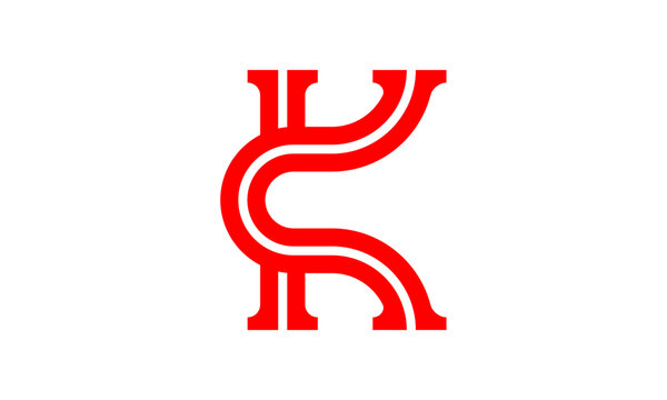 Stylish Letter K Logo Symbol