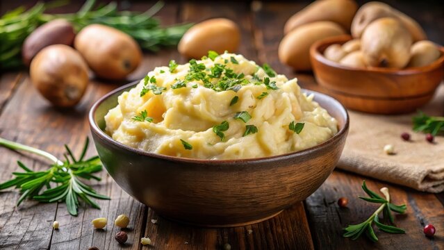 Mashed potatoes texture closeup food background
