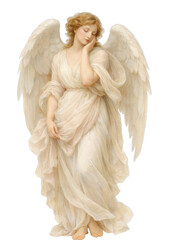 Naklejka premium PNG Elegant angelic figure illustration.