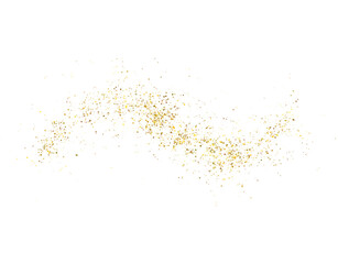 Fototapeta premium Golden glitter magic dust wave on black background