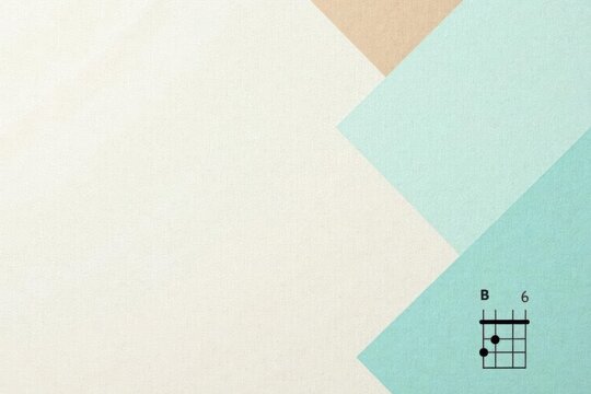 Abstract Pastel Background Featuring a Simple B6 Guitar Chord Diagram