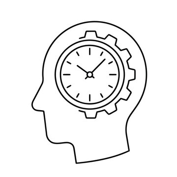Head with Clock and Gear