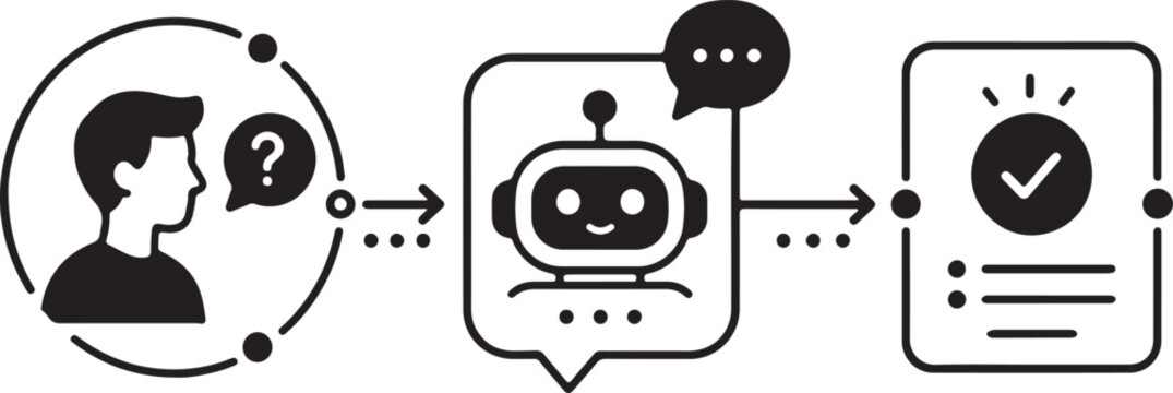 AI Chatbot Customer Support Escalation To Human Service Agent Communication Concept