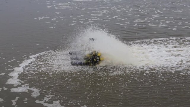 Shrimp Farm Aerator Providing Oxygen to Aquaculture Pond