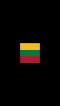3D Rotating Lithuania Flag Cube Animation with Transparent Background
