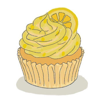 cupcake with lemon