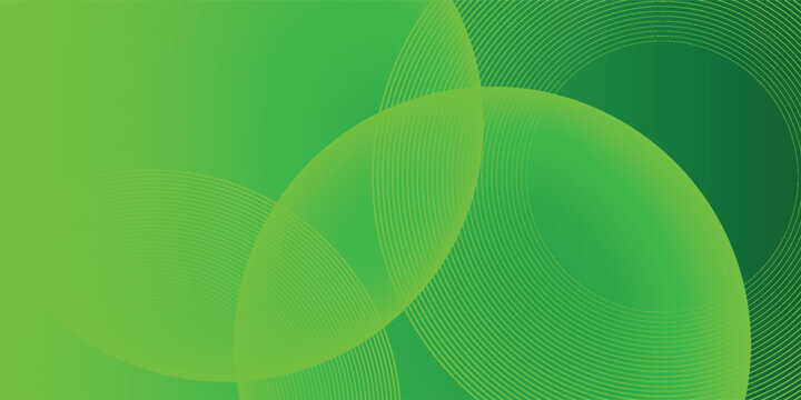 Green Abstract Background with Concentric Circles. Dynamic Eco-Friendly Technology Wallpaper. Suit for banner, web, brochure, pamflet and presentation