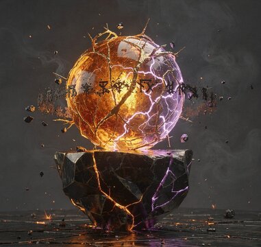 Scorched Amber Lightning Sacred Orb Mythical Sacred Treasure Concept Art｜焦琥珀・封雷の宝珠