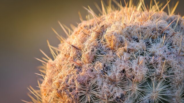 scar. Close-up of cactus scar tissue showing natural healing in desert landscape with golden hour light. ESG reports.