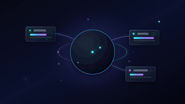 Medical Telemetry Animation with Heart and Stethoscope Icons Displaying Vital Health Monitoring Data
