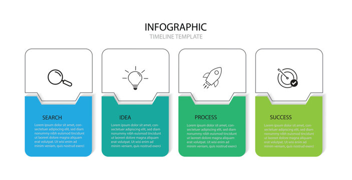 modern design template editable 4 option for infographic element business