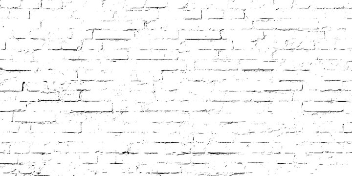 Contrast black and white brick wall texture with grunge pattern