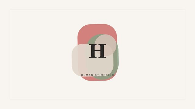 Black H letter logo with Humanist Motion text