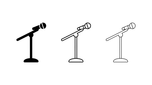 Microphone icon isolated on transparent background