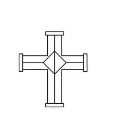 Fototapeta premium Geometric Cross Symbol