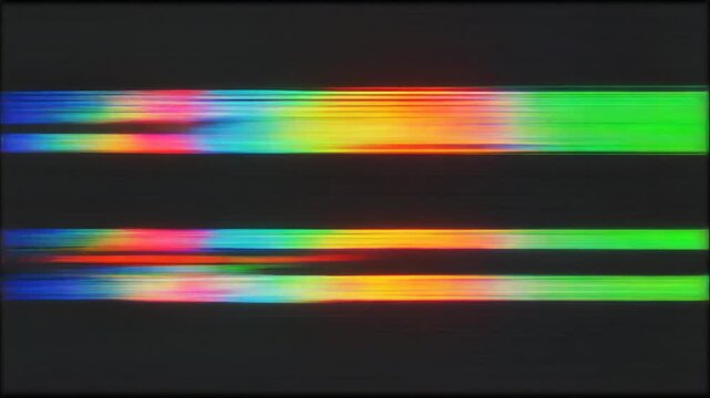 分裂と歪みを繰り返すVHS巻き戻しノイズ