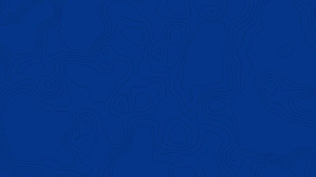 Dark Blue Topographic Contour Lines Animation Background with Subtle Organic Terrain Patterns, Abstract Elevation Map Texture and Smooth Seamless Motion