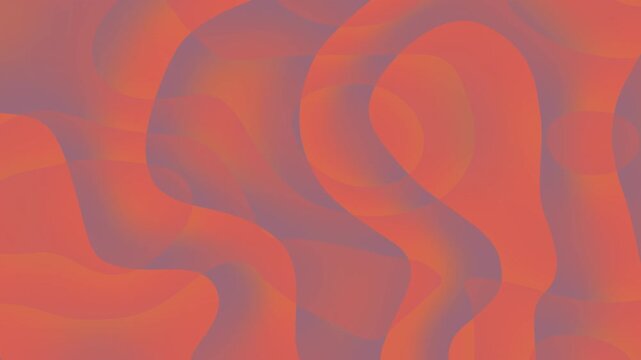 Abstract fluid gradient background with 3D wavy layers and smooth overlapping curves in muted coral orange and purple for modern aesthetic web UI design and creative presentation template