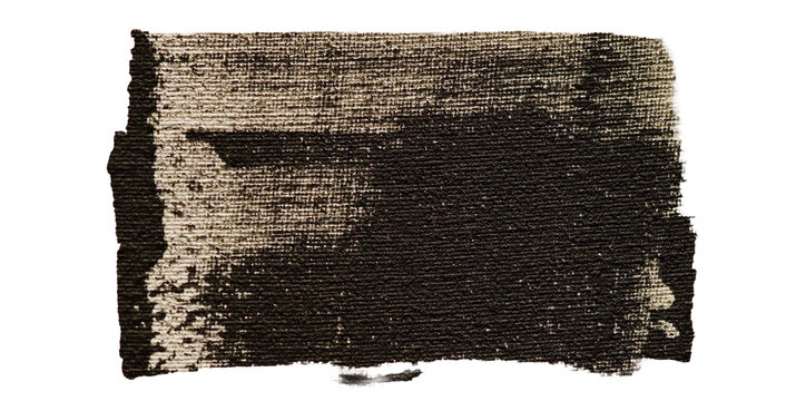 Black rolled acrylic ink stamp texture with brayer png isolated on transparent background. Black grunge paint brush strokes . Vintage grunge design.