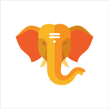 Ganapathi vector illustration of Hindu deity Lord Ganesha head