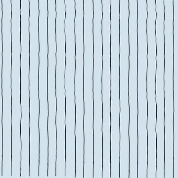 Light Blue Hand Drawn Vertical Lines Background.Minimal seamless background featuring irregular black vertical hand drawn lines on a soft light blue pastel background. The simple organic stripes creat