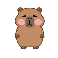 Obraz premium Cute capybara character cartoon icon design graphic element