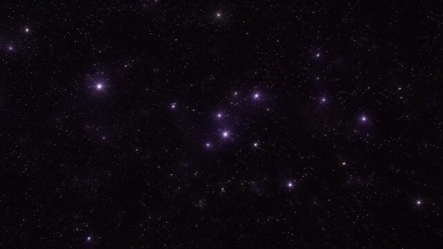 Starry night sky filled with bright stars and distant celestial objects