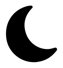 Minimalist crescent moon silhouette vector graphic element © Lethal_Sid