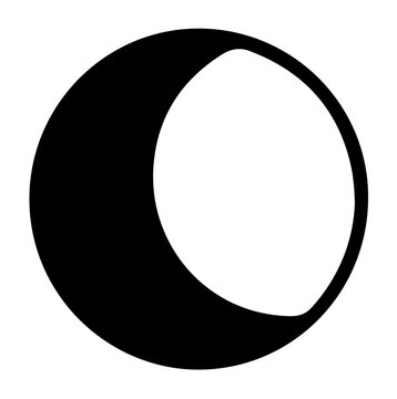 Minimalist lunar eclipse moon phase silhouette vector graphic