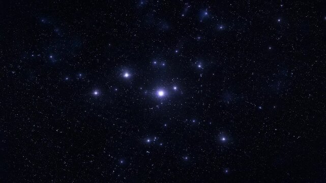 A night sky filled with numerous bright stars and distant celestial bodies