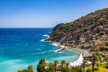 View of the sea and a beach in a bay, Crete, Greece © Stefan