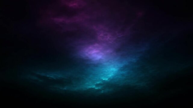 Dark moody sky with deep red and blue glowing clouds
