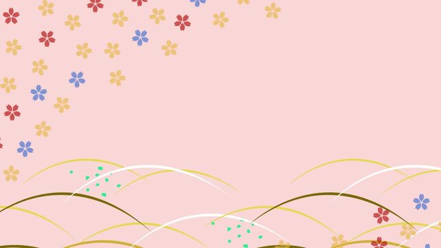 Japanese Style Floral Pink Pattern 4K
