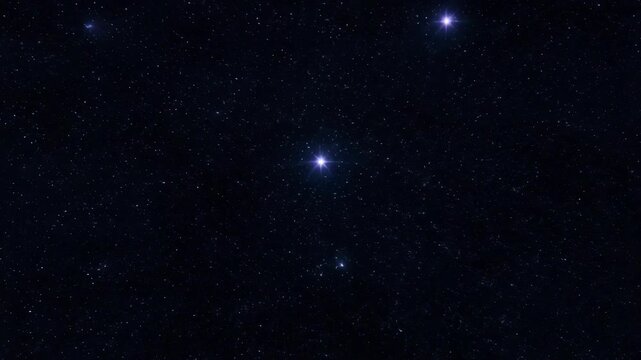 Night sky filled with numerous bright stars and distant celestial objects