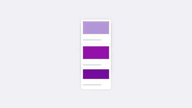 Purple color palette blocks and swatches for modern design and branding projects 4K Motion Video
