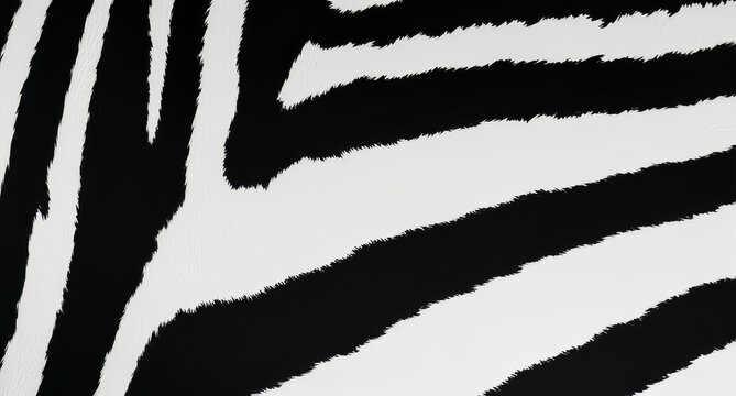 Abstract black and white zebra stripes pattern for modern minimalist design projects