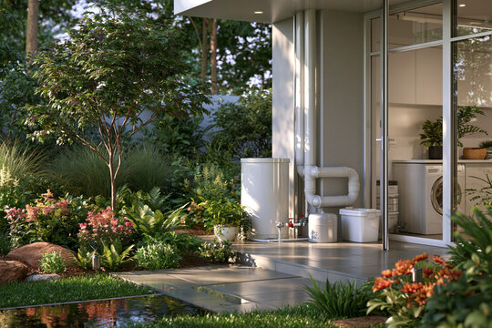 Residential greywater reuse concept for landscape irrigation and water conservation