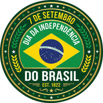 Brazil independence day 7th of september emblem