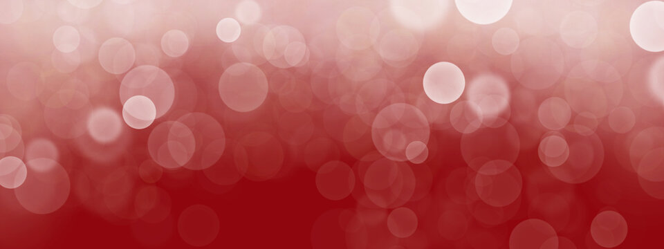 Abstract Christmas bokeh lights background with elegant ruby red dark gradient sparkle glow, perfect for holiday presentation, business banner, luxury gift card, party banner and festive concept