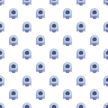 Medical scanner devices forming a repeating pattern, representing healthcare technology