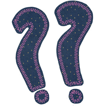 scribble denim embroidery