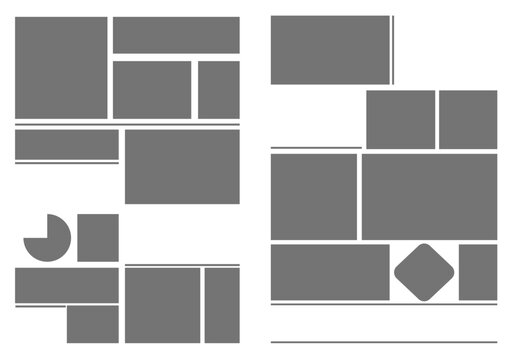 Modern bento grid layout template vector illustration UI UX dashboard mockup wireframe layout frame for website design and moodboard collage