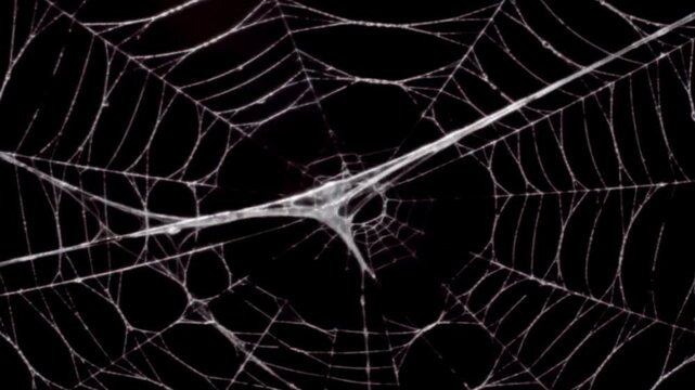 Spider cobweb effect in the black background.