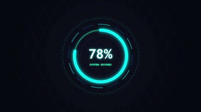 Circular progress bar showing seventy eight percent completion.