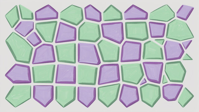 Colorful Geometric Shapes Pattern with Hexagonal and Pentagonal Tiles Arrangement