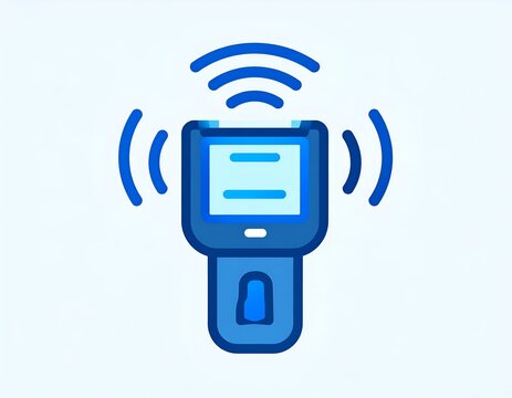 Mobile computer scanner with signal.
