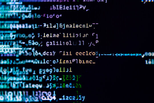 programming code on a screen and glitch effect